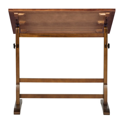 Studio Design 42 Inch Vintage Drawing Drafting Wood Table Craft Desk, Rustic Oak