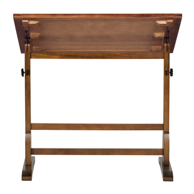 Studio Design 42 Inch Drawing Drafting Table Craft Desk, Rustic Oak (For Parts)
