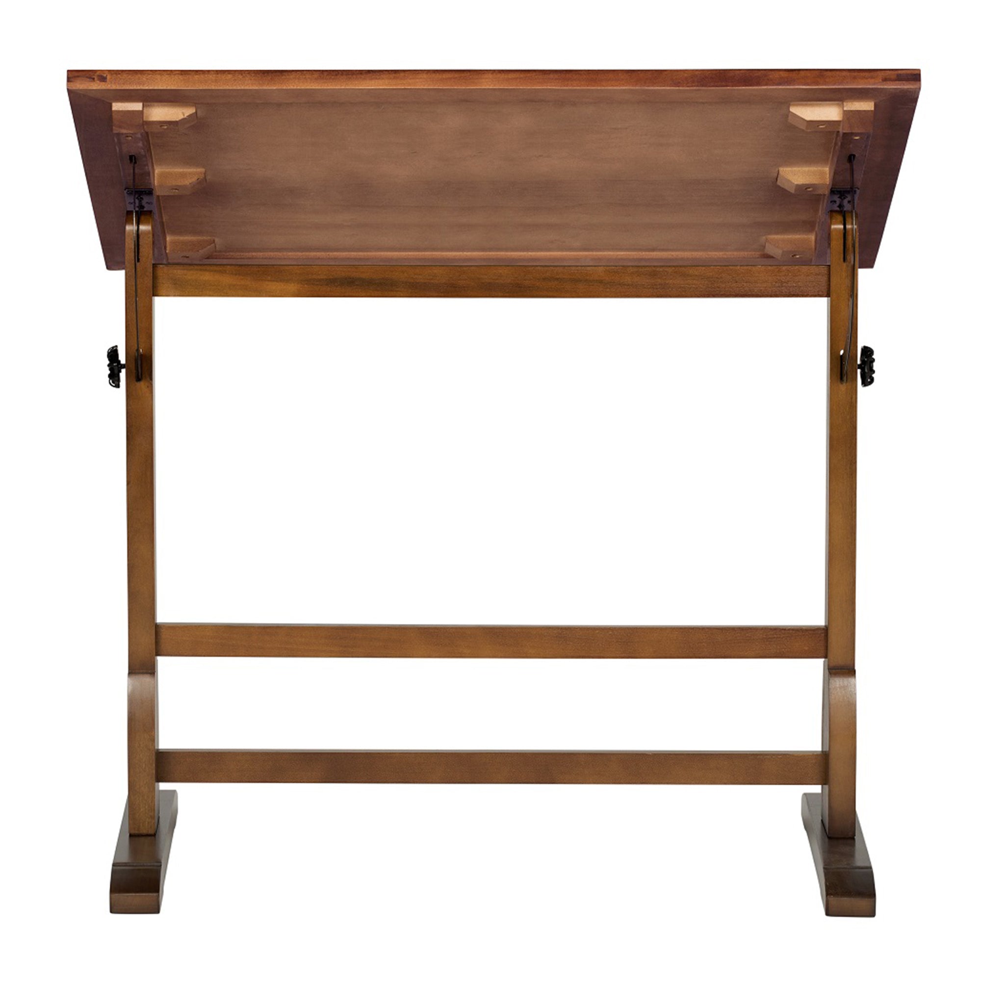 Studio Design 42" Vintage Drawing Wood Table Craft Desk Rustic Oak (Damaged)