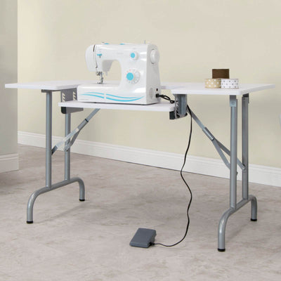 Studio Designs Folding Multipurpose Sewing & CraftTable w/Machine Shelf Open Box - VMInnovations