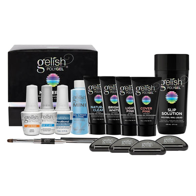 Gelish 18G LED Gel Curing Lamp + PolyGel Professional Enhancement Master Kit