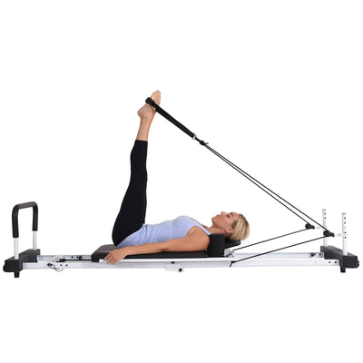 Stamina AeroPilates 5 Cord Reformer Fitness Workout Machine w/ Cardio Rebounder (Refurbished)