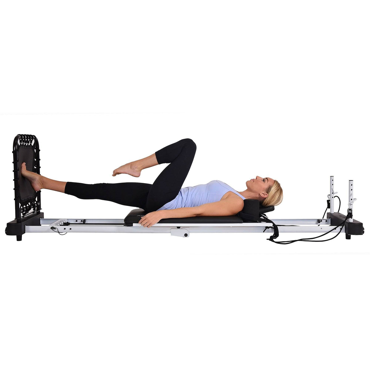 Stamina AeroPilates 5 Cord Reformer Fitness Workout Machine w/ Cardio Rebounder (Refurbished)
