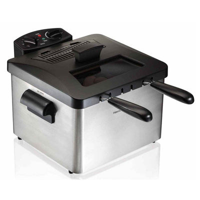 Hamilton Beach 35036 Professional Home 12 Cup 2 Basket Electric Deep Fat Fryer
