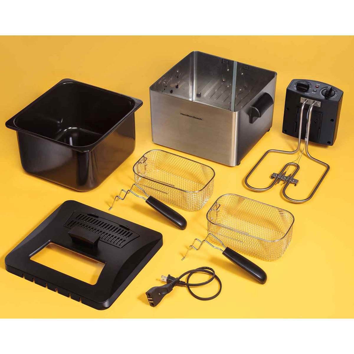 Hamilton Beach 35036 Professional Home 12 Cup 2 Basket Electric Deep Fat Fryer