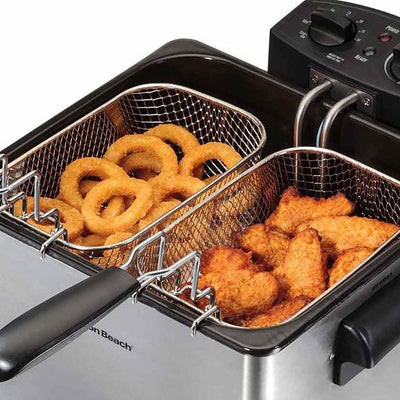 Hamilton Beach 35036 Professional Home 12 Cup 2 Basket Electric Deep Fat Fryer