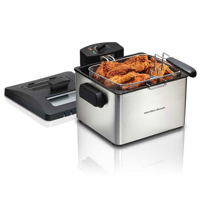 Hamilton Beach 35042 Professional Home 21 Cup Electric Deep Fat Fryer (Open Box)