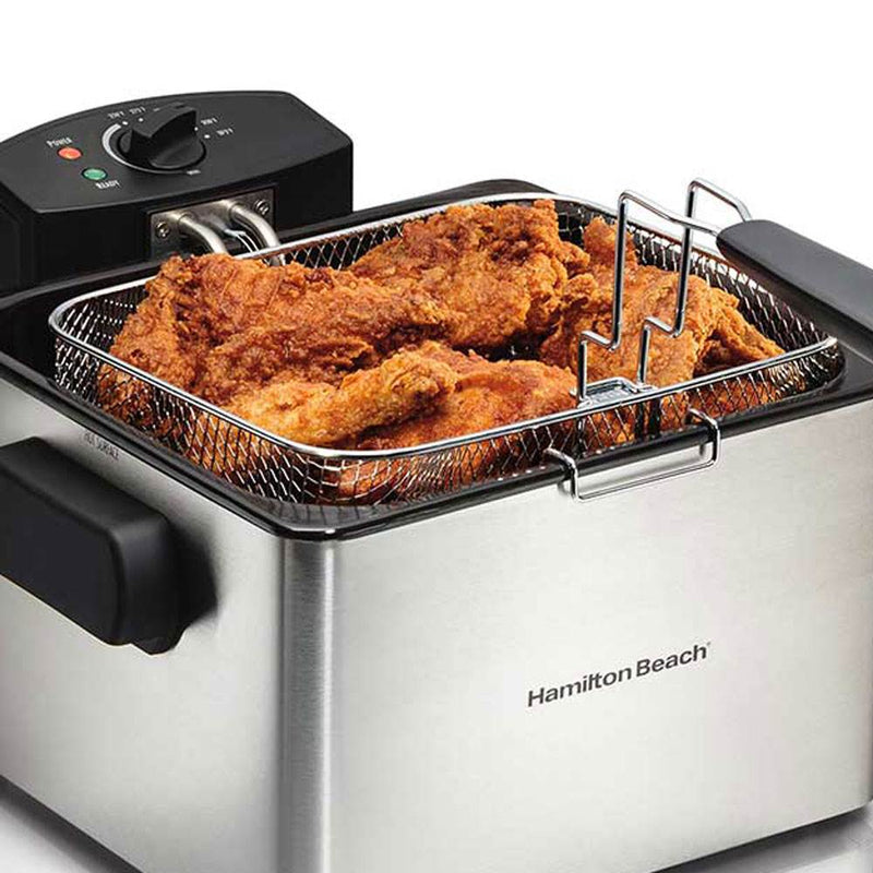 Hamilton Beach 35042 Professional Home 21 Cup Electric Deep Fat Fryer (Open Box)