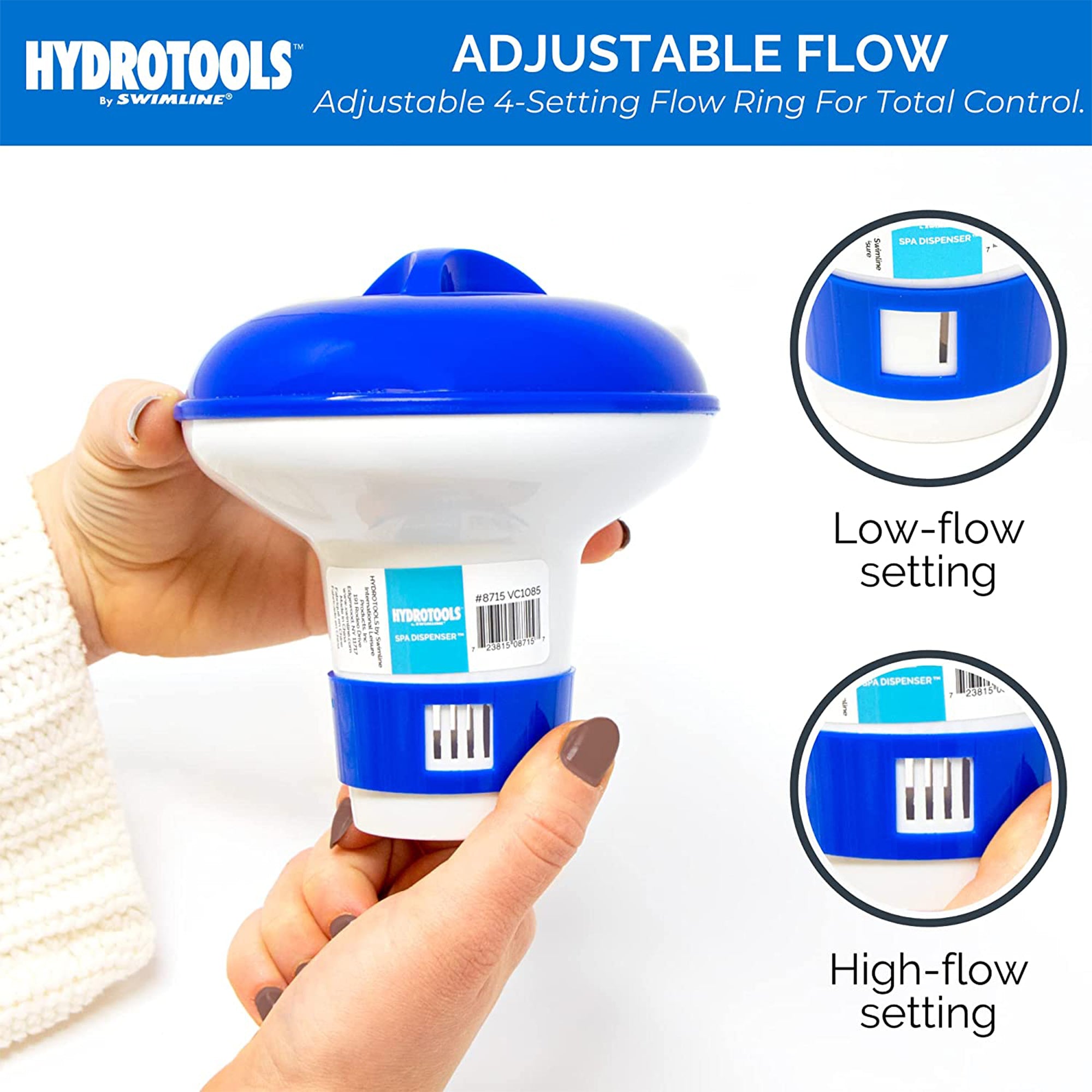 HydroTools 8715 Swimming Pool Mini Chlorine Tablet Floating Chemical Dispenser - VMInnovations