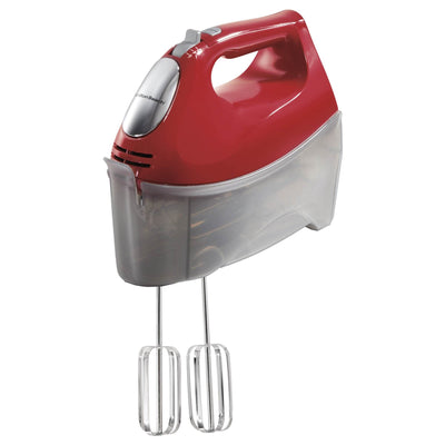 Hamilton Beach Hand Mixer w/Snap On Case, Beaters, & Dough Hook (Open Box)