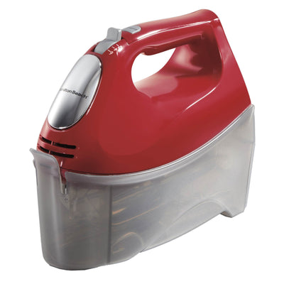 Hamilton Beach Hand Mixer w/Snap On Case, Beaters, & Dough Hook (Open Box) - VMInnovations