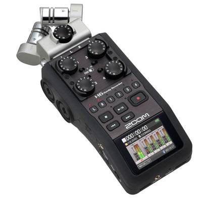 Zoom H6 Portable Handy 6 Track Interchangeable Digital Audio Recorder System