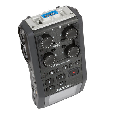 Zoom H6 Portable Handy 6 Track Interchangeable Digital Audio Recorder System