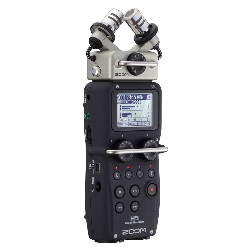 Zoom H5 Portable 4 Track Digital Audio Recorder and ZDM-1 Dynamic Microphone