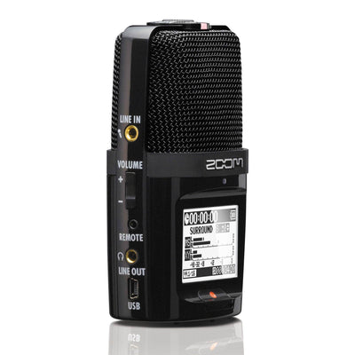 Zoom H2N 4 Track Digital Audio Recorder, Q2N4K Compact 4K Camera & Bag, Black