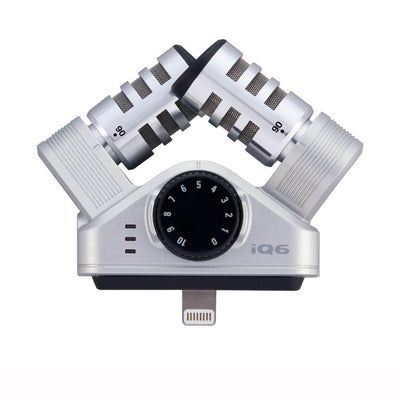 Zoom Q8 HD Video Camera and iQ6 Stereo Lightning Connector X/Y with Case, White