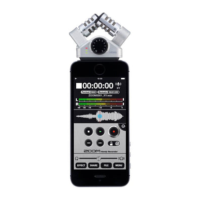 Zoom Q8 HD Video Camera and iQ6 Stereo Lightning Connector X/Y with Case, Black