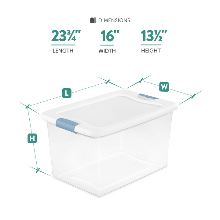 Sterilite 70 Quart Ultra Latch Storage Box (4 Pack) & 64 Qt. Container (6 Pack)