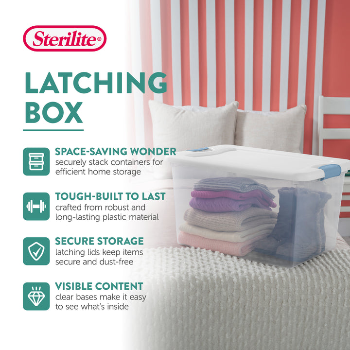 Sterilite 70 Quart Ultra Latch Storage Box (4 Pack) & 64 Qt. Container (6 Pack)