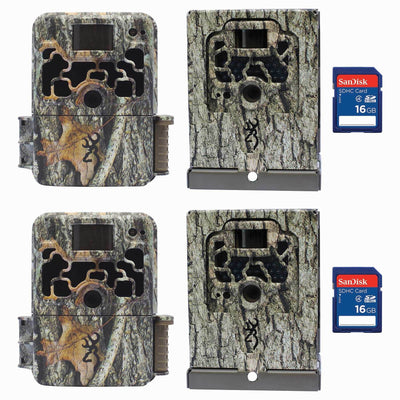 Browning Trail Cameras Dark Ops 940 Game Camera (2 Pack) with Cases & SD Cards