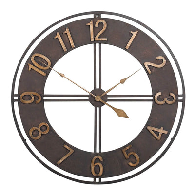 Studio Designs 30" Industrial Loft Analog Home Decor Wall Clock, Dark (Open Box)