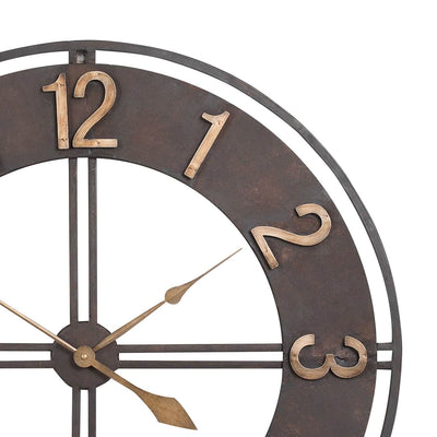 Studio Designs 30" Industrial Loft Analog Home Decor Wall Clock, Dark (Open Box)