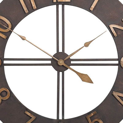 Studio Designs 30" Industrial Loft Analog Home Decor Wall Clock, Dark (Open Box)