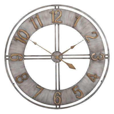 Studio Designs 30" Industrial Analog Home Wall Clock, Steel & Bronze (Open Box)