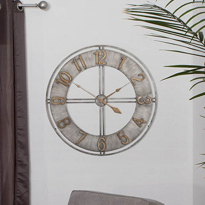 Studio Designs 30" Industrial Analog Home Wall Clock, Steel & Bronze (Open Box)