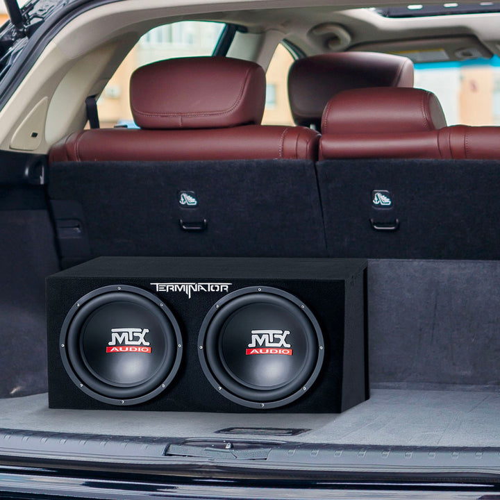 MTX 12" 1200W Dual Loaded Car Subwoofer Audio w/ Sub Box + Amplifier (Used)