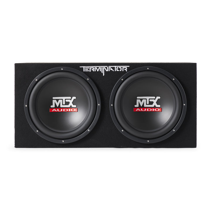 MTX TNP212D2 12" 1200W Dual Loaded Car Subwoofer Audio w/ Sub Box and Amplifier