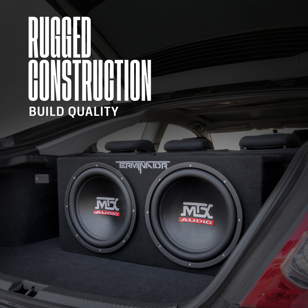 MTX TNE212DV 12-Inch 2000-Watt Max Car Audio Dual Loaded Subwoofer Box Enclosure
