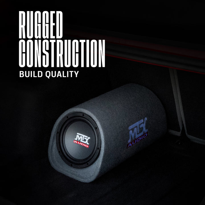 MTX AUDIO RT8PT 8" 240W Car Loaded Subwoofer Enclosure Amplified Tube Box Vented