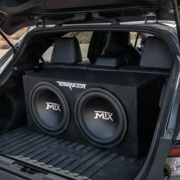 MTX TNP212D2 12" 1200W Dual Loaded Car Subwoofer Audio w/ Sub Box and Amplifier