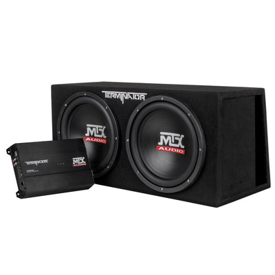 MTX TNP212DV 12-Inch 2000-Watt Dual Loaded Subwoofer Enclosure with Amplifier - VMInnovations
