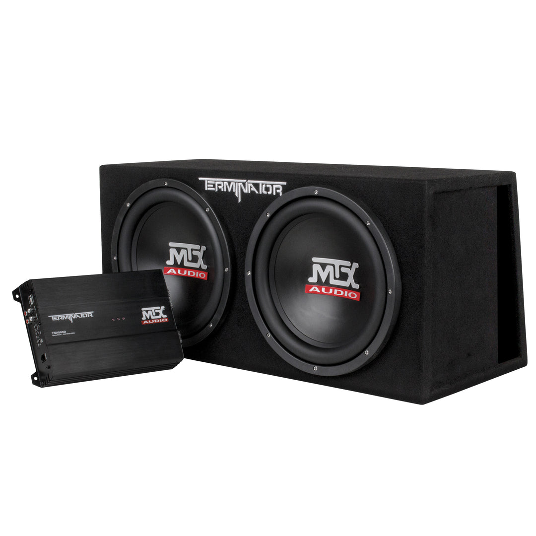 MTX TNP212DV 12-Inch 2000-Watt Dual Loaded Subwoofer Enclosure with Amplifier