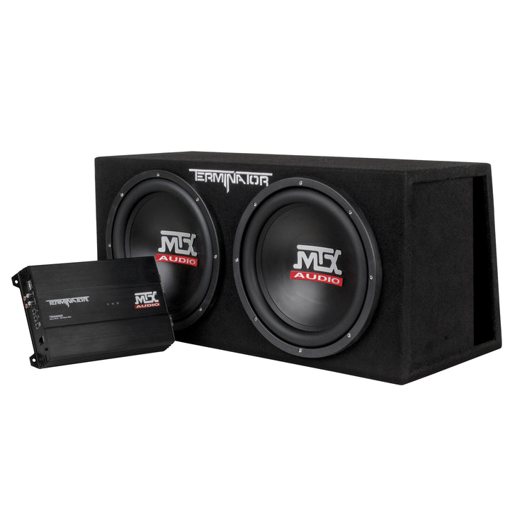 MTX TNP212DV 12-Inch 2000-Watt Dual Loaded Subwoofer Enclosure with Amplifier
