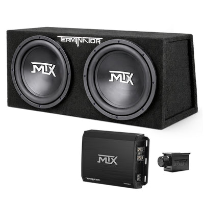 MTX 12" 1200W Dual Loaded Car Subwoofer Audio w/ Sub Box and Amplifier(Open Box)