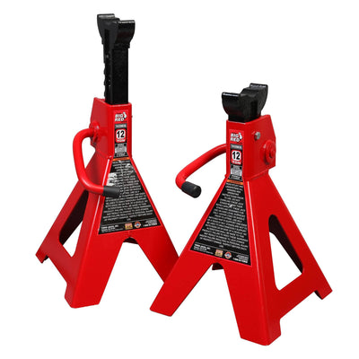 Torin Big Red 12 Ton Capacity Ratchet Style Steel Jack Stands, 1 Pair (Damaged)