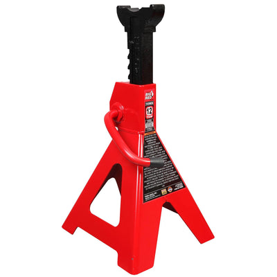 Torin Big Red 12 Ton Capacity Ratchet Style Steel Jack Stands, 1 Pair (Damaged)
