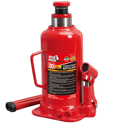 Torin Big Red 20 Ton Capacity Heavy Duty Hydraulic Welded Industrial Bottle Jack