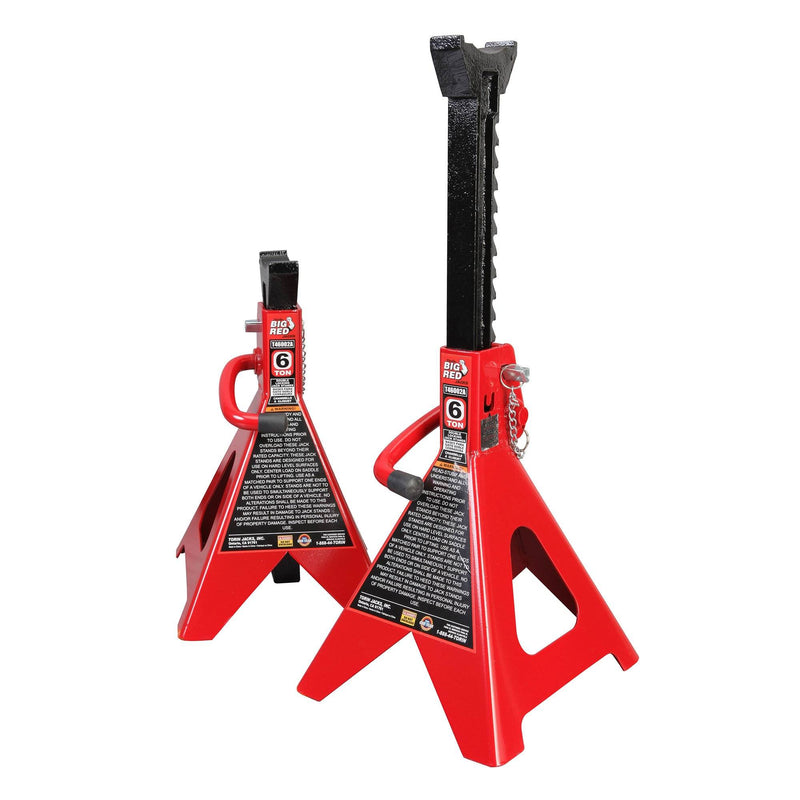 Torin 6 Ton Capacity Heavy Duty Double Locking Steel Jack Stands, 1 Pair (Used)