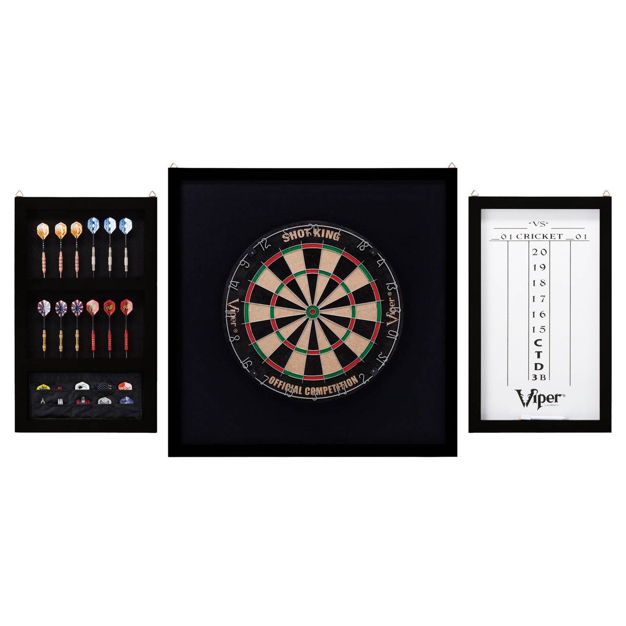 Viper Championship Wood Framed Hanging Dartboard Backboard Set, Mahogany (Used) - VMInnovations