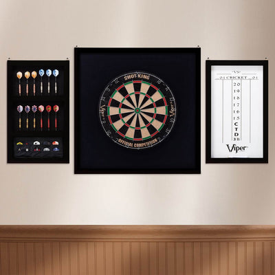 Viper Championship Wood Framed Hanging Dartboard Backboard Set, Mahogany (Used) - VMInnovations