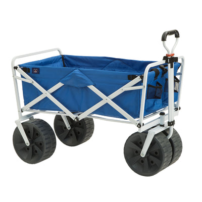 Mac Sports Collapsible Folding All Terrain Outdoor Utility Wagon Cart, Blue