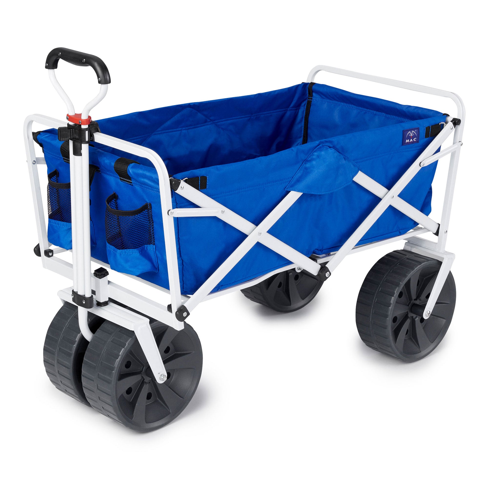 Mac Sports Outdoor Collapsible Beach Utility Cart, Blue, and Camping Chair, Blue