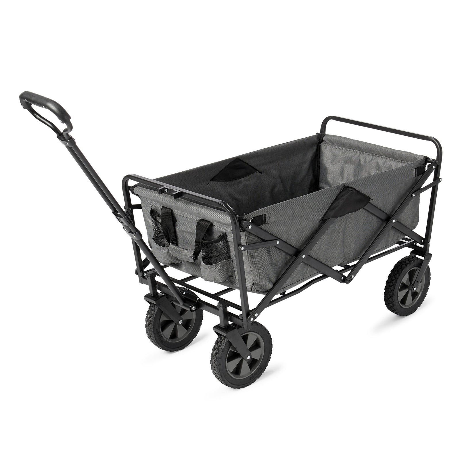 Mac Sports Collapsible Folding Outdoor Utility Garden Camping Wagon Cart, Gray - VMInnovations