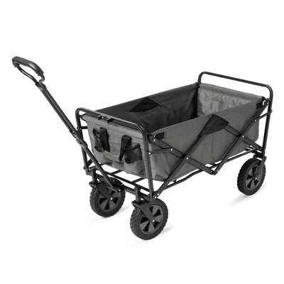 Mac Sports Outdoor Collapsible Utility Camping Cart, Gray, & Camping Chair, Gray
