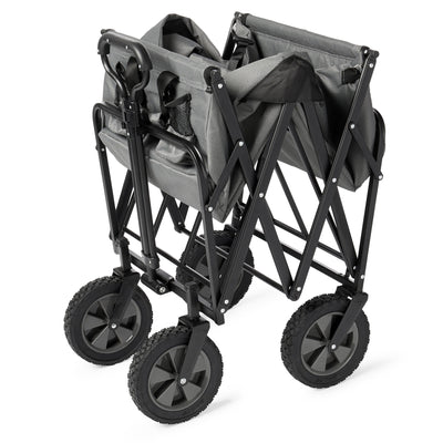 Mac Sports Collapsible Folding Outdoor Utility Garden Camping Wagon Cart, Gray - VMInnovations