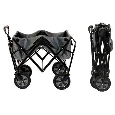 Mac Sports Collapsible Folding Outdoor Utility Garden Camping Wagon Cart, Gray - VMInnovations